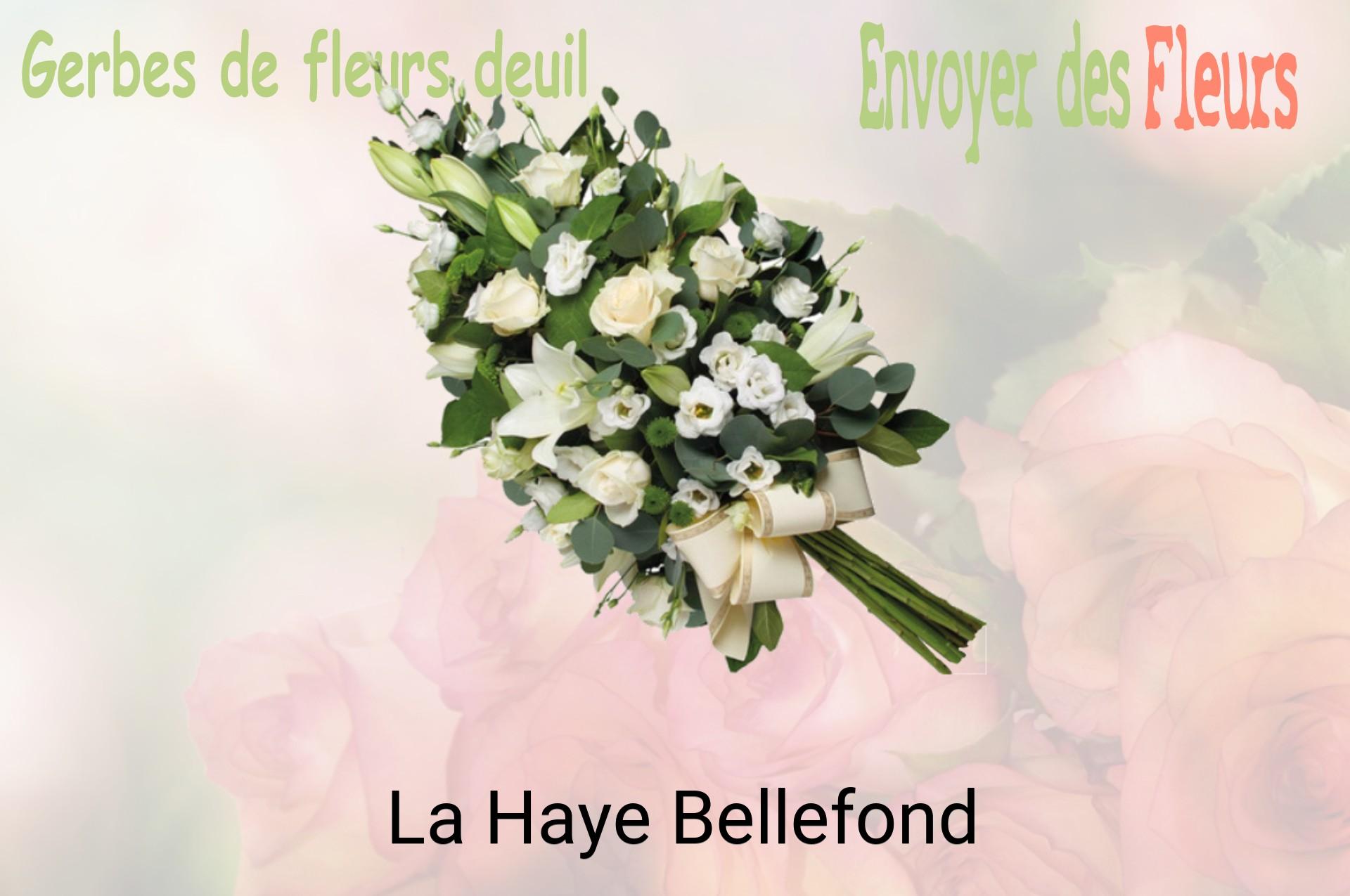 Gerbe de fleurs de deuil livrée à La Haye-Bellefond
